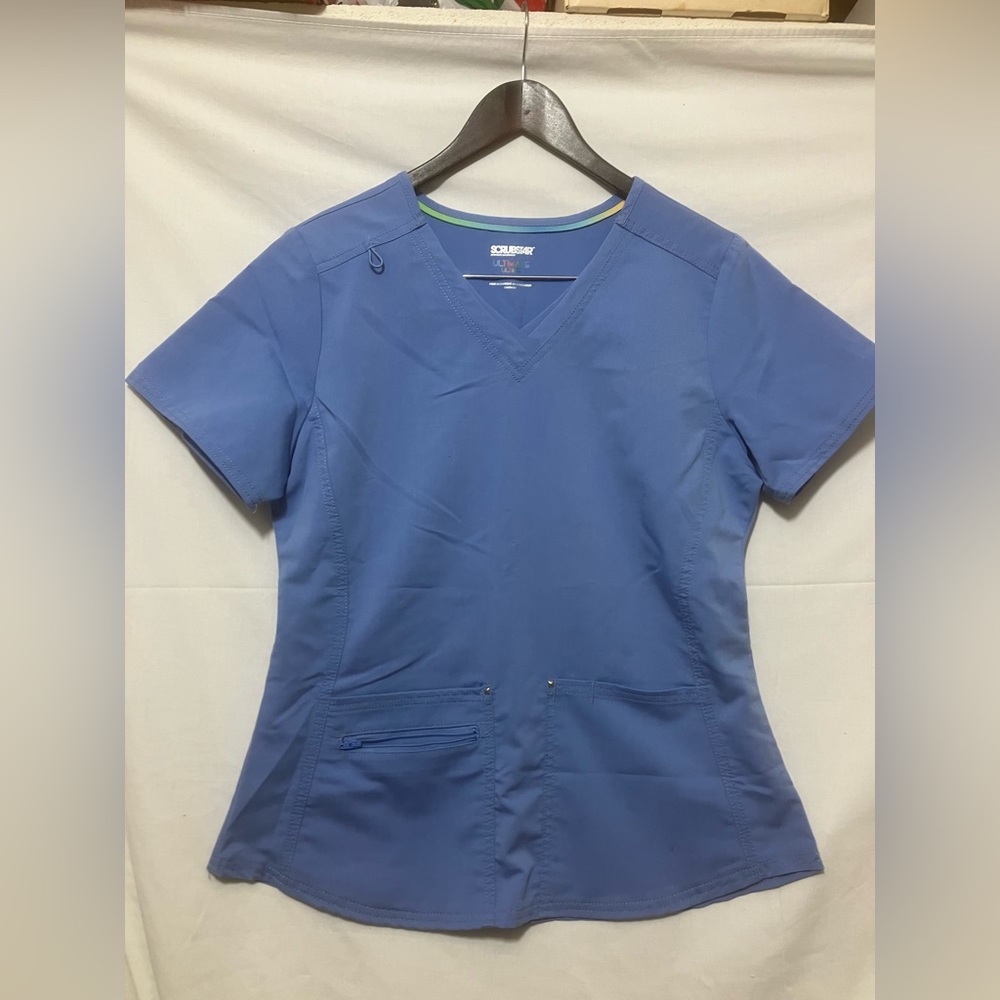 Scrubstar Women's Short Sleeve Blue Scrub Top